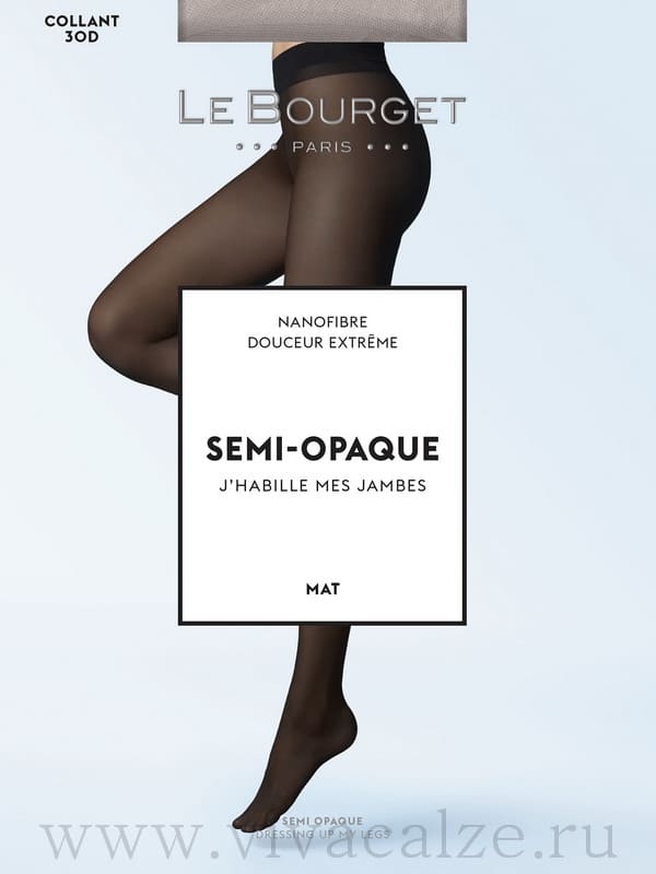 Le Bourge 1ND1 SEMI-OPAQUE MAT 30 nanofibre колготки