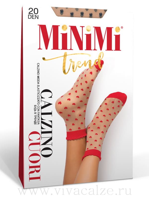 Minimi CUORI 20 calzino носки женские с рисунком