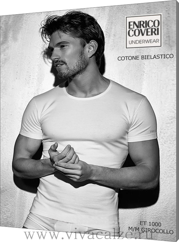 Enrico Coveri ET1000 мужская футболка из хлопка с коротким рукавом