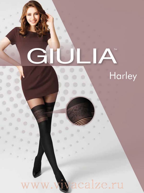 Giulia HARLEY 60 model 1 колготки с имитацией чулок