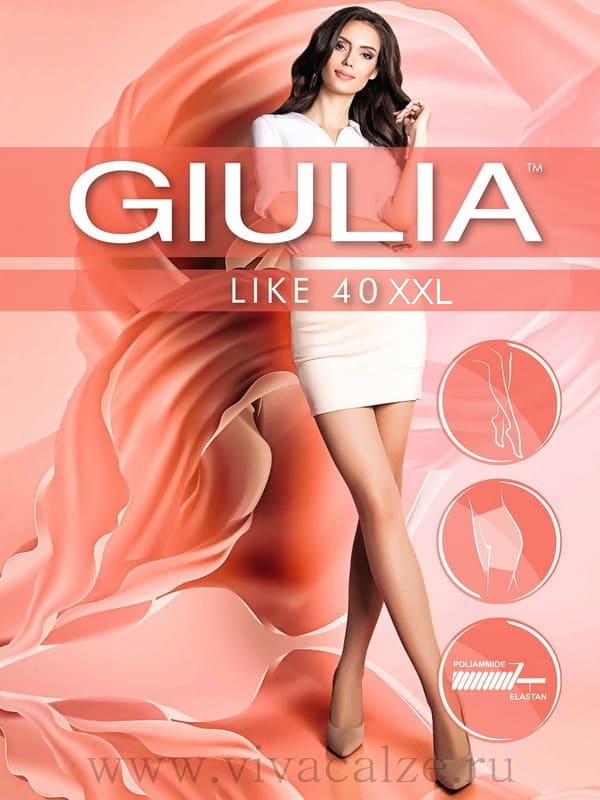 Giulia LIKE 40 XXL колготки большого размера
