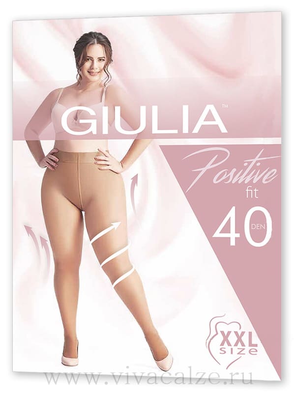 Giulia POSITIVE FIT 40 XXL колготки большого размера