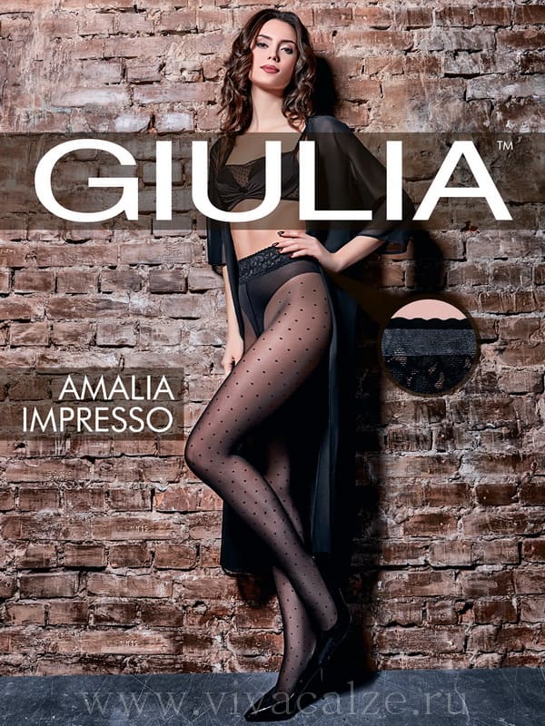 Giulia AMALIA IMPRESSO 40 колготки в горошек