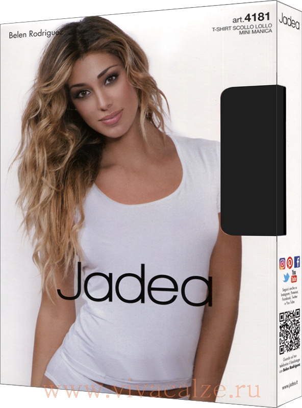 Jadea 4181 T-SHIRT SCOLLO LOLLO женская футболка из хлопка