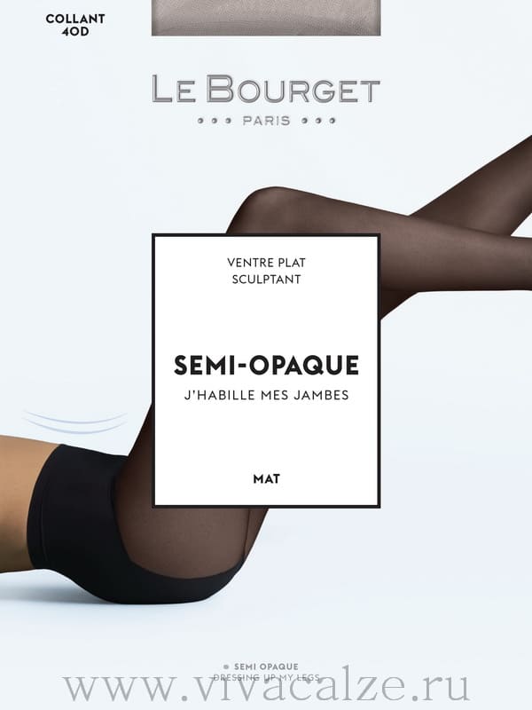 Le Bourge 1NC1 SEMI-OPAQUE MAT 40 ventre plat sculptant колготки